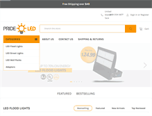 Tablet Screenshot of prideled.com